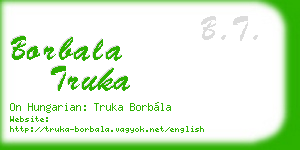 borbala truka business card