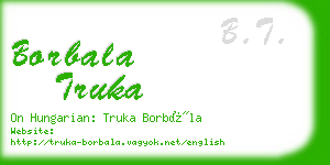 borbala truka business card